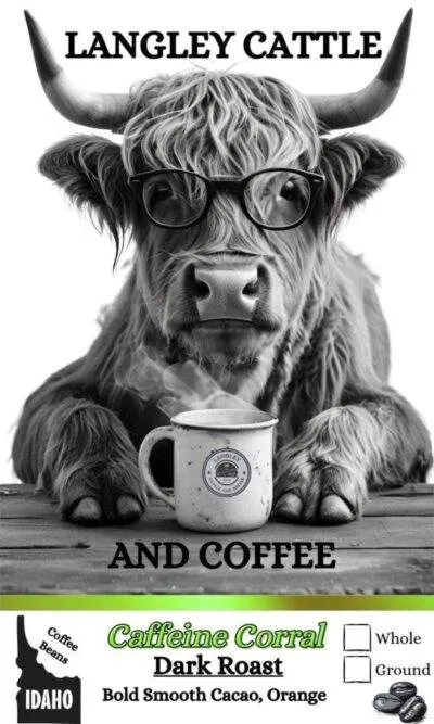 Home 2 Caffeine Corral – Dark Roast – Bold Smooth Cacao, Orange.