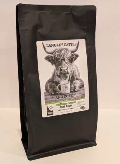 Home 2 Caffeine Corral – Dark Roast – Bold Smooth Cacao, Orange.